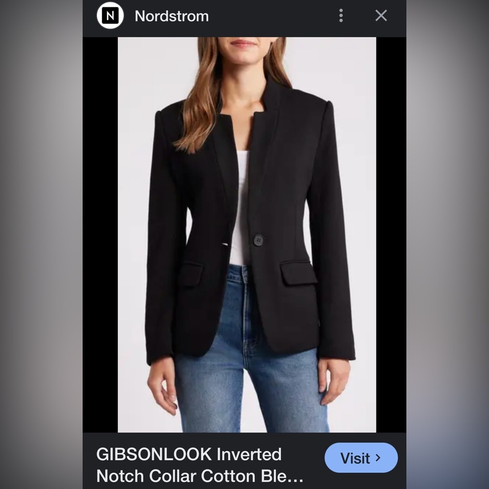 Gibson Black Blazer Tailored Fit Professional